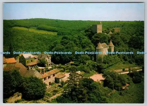 D319442 Brancion. Vue Generale Aerienne. Coll. Chateau de Brancion. Cim