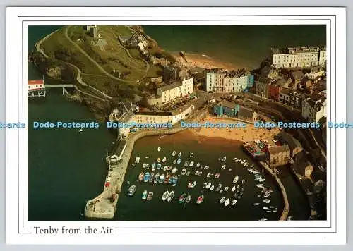 D317875 Tenby aus der Luft. Airwievs Manchester. Haven Colourprint. Pembroke Doc