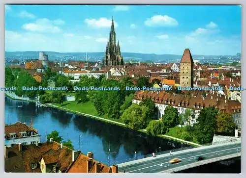 D317892 Donau. Ulm. Blick uber die Donau auf Stadt und Münster. Krüger. N. 7900.