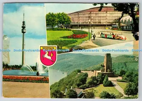 D315079 Deutschland. Westfalen. Farbfoto. Postkarte. Multi View