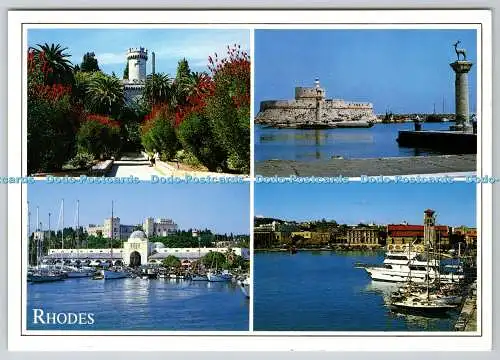 D317907 Griechenland. Rhodos. S. Cohen und M. Kapetas. N. 75. Postkarte. Multi View
