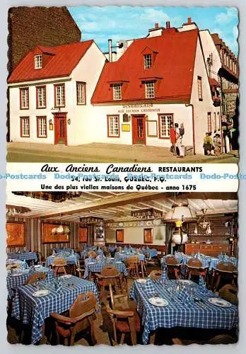 D319531 P.Q. Quebec. Aux Anciens Canadiens Restaurants. W. Schermer. Continenta