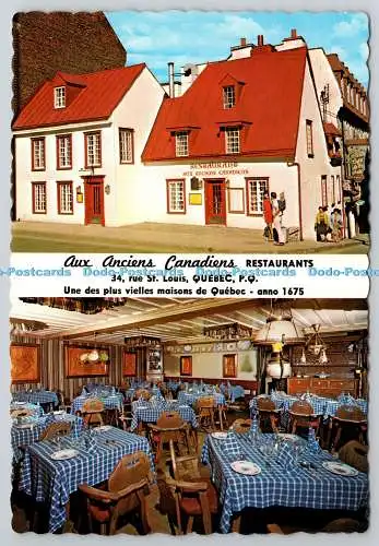 D319537 P.Q. Quebec. Aux Anciens Canadiens Restaurants. W. Schermer. Continenta