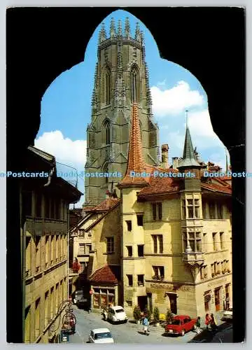 D319565 Freiburg. Schweizerhalle und dem Dom. Linda Farbe
