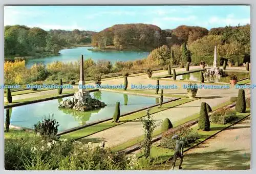 D315184 Glenheim Palace. Untere Wasserterrasse und See. Fotopräzision. St. Ives