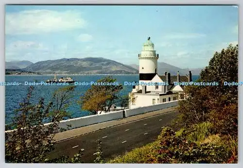 D315187 Firth of Clyde. Leuchtturm von Cloch. J. Arthur Dixon. Inverness. Farbe Pho