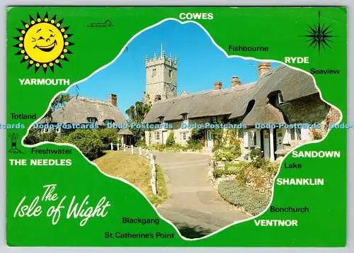 D315188 Karte. Isle of Wight. J. Salmon. Sevenoaks. Postkarte Kamerafarbe. England