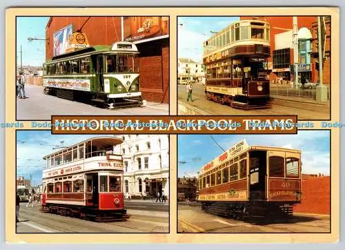 D315189 Historische Blackpool Straßenbahnen. Stromabnehmerwagen Nr. 167. Bolton 66. Standard