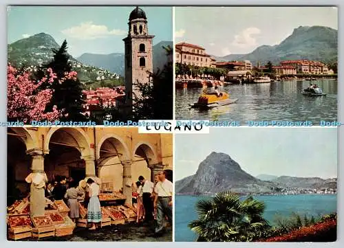 D315192 Schweiz. Lugano. V. Vicari. Alfa. Locarno. TPL. Postkarte. Multi View