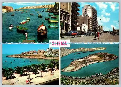D323257 Malta G.C. St Julian Bay. Exiles Beach. Gharid Dud. Yachthafen. Die