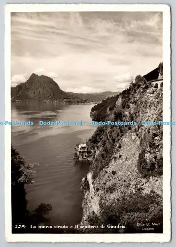 D319667 La Nuova Strada e il Sentiero di Gandria. Ditta G. Mayr. RP