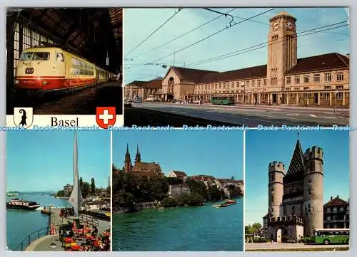 D315250 Schweiz. Basel.Badisch Bahnhof. Dreilanderecke. Münster und Spalento