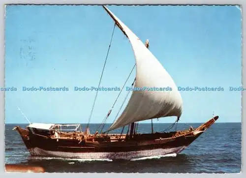 D323318 Arabische Dhow. Ausgabe Ostafrika. Frank Ltd. Mombasa Kenia. Italcolor. PM