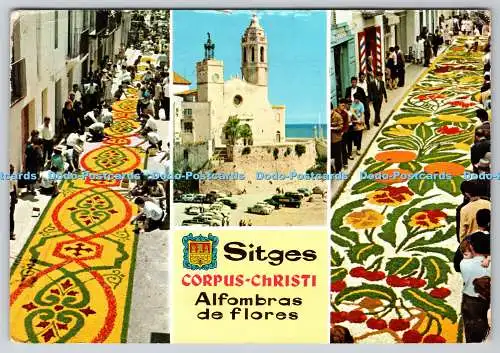 D315285 Sitges. Fronleichnam. Alfombras de flores. Golden Beach. R. G. R. Gass