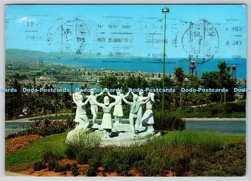 D315289 Barcelona. Montjuic Park. Sardana Memorial. Volkstanz. Campana. Puig Fe