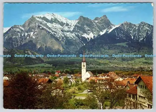 D315290 Schweiz. Bad Ragaz mit Falknis. Fetzer. Nr. 184. 1969. Stadtstempel