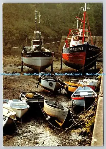 D318125 La Bretagne en Couleurs. Maree basse a Brigneau. D Art JOS. Chateaulin.