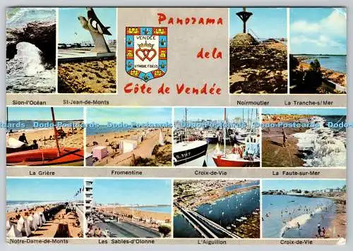 D323375 Cote de Vendee. Theojac. Limoges. PM St Hilaire de Riez. 1972. Multi Vie