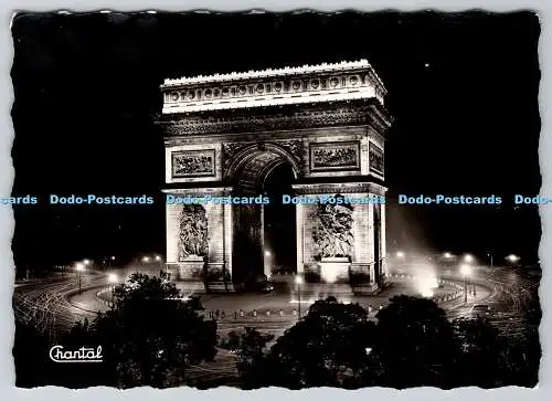 D319748 Paris. La Place de l Etoile Illuminee. Chantal. RP