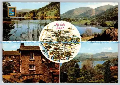 D315335 Karte. The Lake District. Sanderson und Dixon. Ambleside. Golden Shield. F