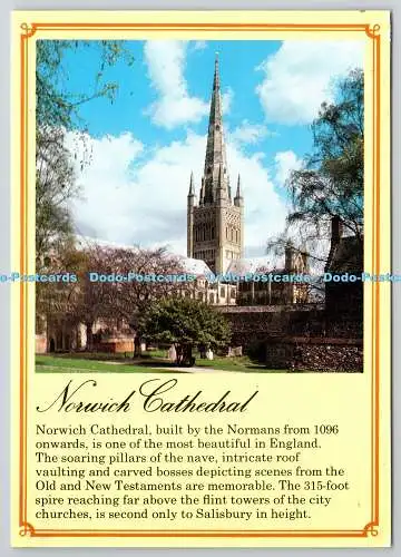 D318172 England. Norfolk. Kathedrale von Norwich. Jarrold. Norwich. 1997. Postkarte