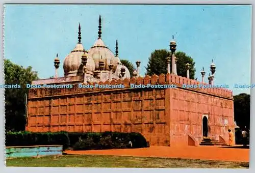 D315370 Indien. Dehli. Perlenmoschee. Red Fort. Postkarte