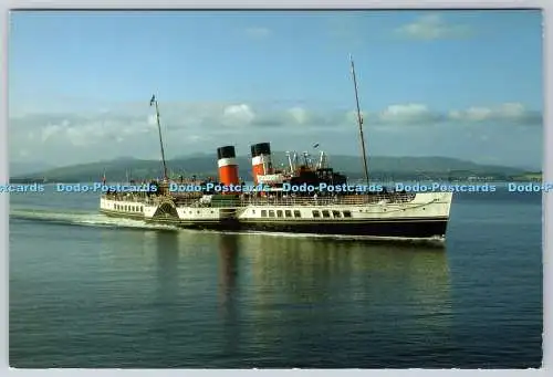 D315376 Raddampfer Waverley kommt in Greenock an. Stuart Cameron. Interprint
