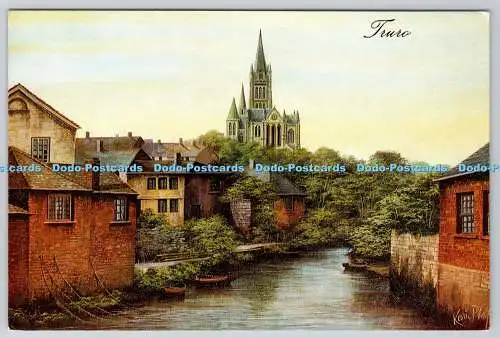 D323423 Truro. Pictures Ltd. Cornwall. Kevin Platt. D. G. Thomas. Brandungsgravur