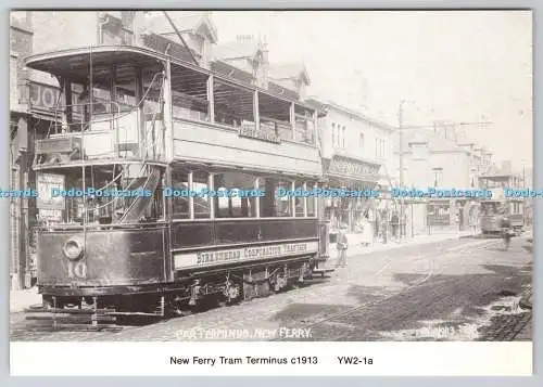 D319815 Neuer Fährbahn-Endpunkt um 1913. Wirral Postkarten