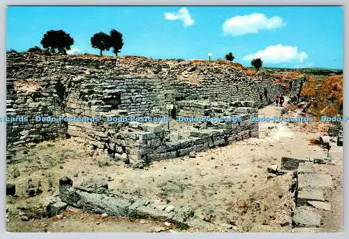 D315399 Türkei. Canakkale. Troja VI. Stadtmauer. Farbe Keskin. Matbaasi. Istanbu