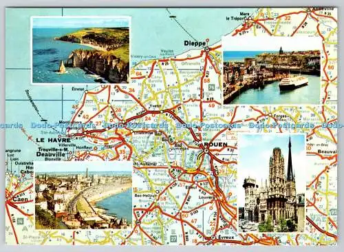 D323453 Karten. La Normandie. Frankreich. AS. Artaud Freres. Carquefou. Nantes. Multi