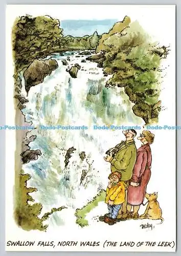 D318222 Nordwales. Schwalbenfälle. Land des Lauchs. Besley. J. Arthur Dixon. G