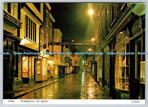 D319834 York. Stonegate bei Nacht. Richter. C. 7059