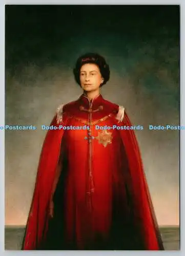D318280 Queen Elizabeth II. Pietro Annigoni 1952. National Portrait Gallery. Lon