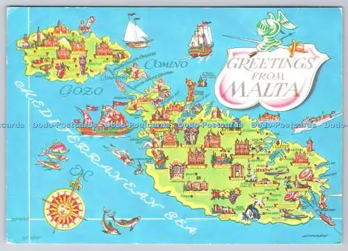 D323521 Karten. Malta. Joseph Calleja. Valleta. PM Malta. 1993