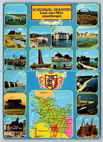 D318349 Karte. Schleswig Holstein. Land vom Meer umschlungen. Cramers Kunstanstalt