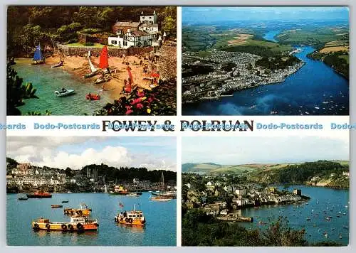 D315535 Cornwall. Fowey und Poulraun. John Hinde. Redruth. Großbritannien. Postc