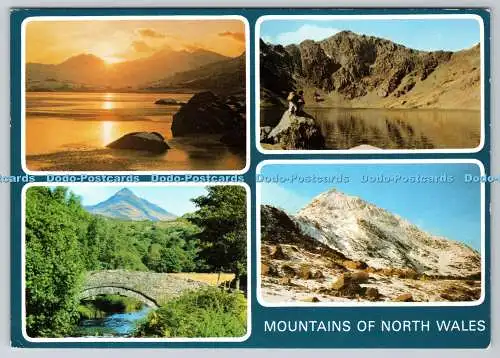 D315546 Berge von Nordwales. Cyfarchion o Gymru. Grüße aus Wales. J. A