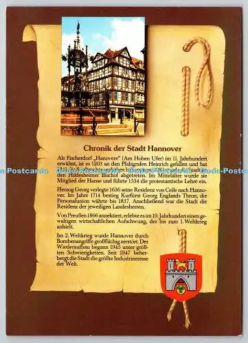 D318367 Chronik der Stadt Hannover. Vorderseitenmotiv. Der Holzmarkt mit dem Osk