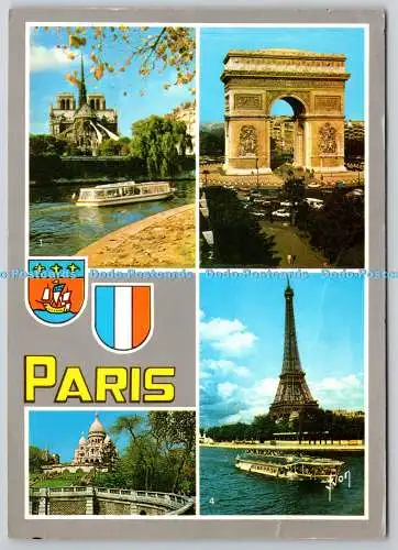 D318370 Couleurs et Lumiere de France. Paris. Notre Dame. L Arc de Triomphe. Sack