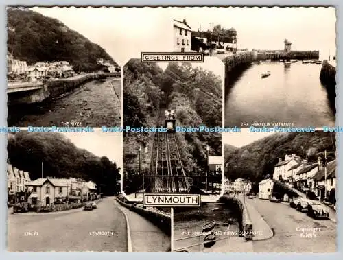 D320015 Grüße aus Lynmouth. Der Fluss. Serie Frith. Multi View