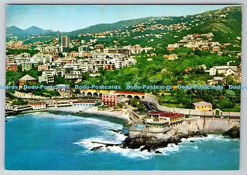 D315594 Genua. Veduta aerea di Quarto bagni Doria e Punta Tre Pini. Fotocolor K