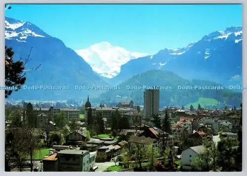 D315613 Interlaken Berner Oberland. Blick auf Jungfrau. Globetrotter. Luzern. Sw