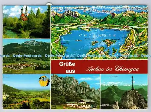 D315666 Karte. Grusse aus Aschau im Chiemgau. Bayerische Alpen. Ruperti Verlag G. Sch