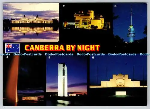 D315679 Australiens National Capital. Canberra bei Nacht. Nucolorvue Productions.