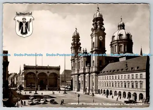 D320119 München. Odeonsplatz m.Feldherrnhalle u.Theatinerkirche. A. Lengauer.