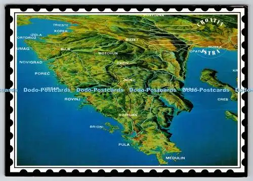 D323747 Karten. Kroatien Istra. Niko. Blazanovic. Tiskara Markulin