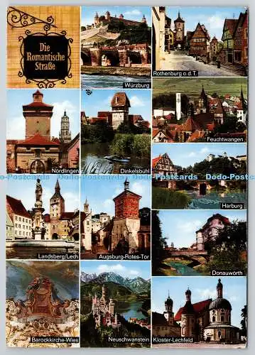 D318507 Deutschland. Die Romantische Straße. Forelle und Utz. Welzheim. Postkarte.