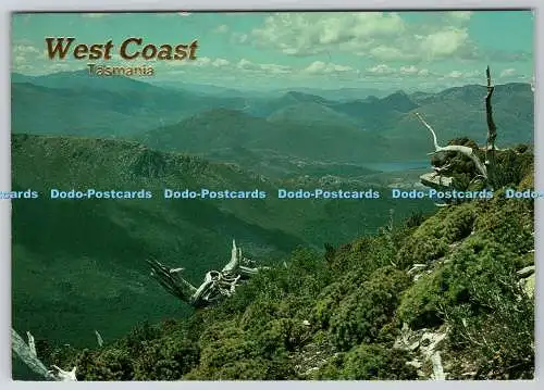 D315702 Tasmanien. Westküste. Blick nach Süden vom Gipfel des Mt. Lesen Sie in der Nähe von Rosebery.