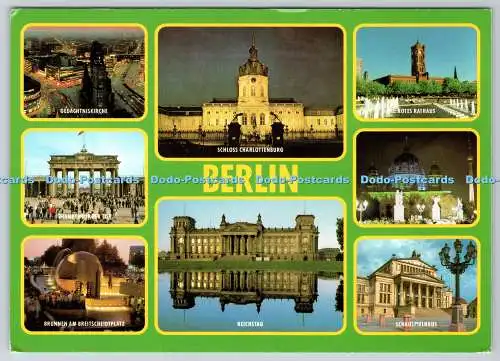 D315714 Berlin. Gedachtniskirche. Schloss Charlottenburg. Rotes Rathaus. Dom und
